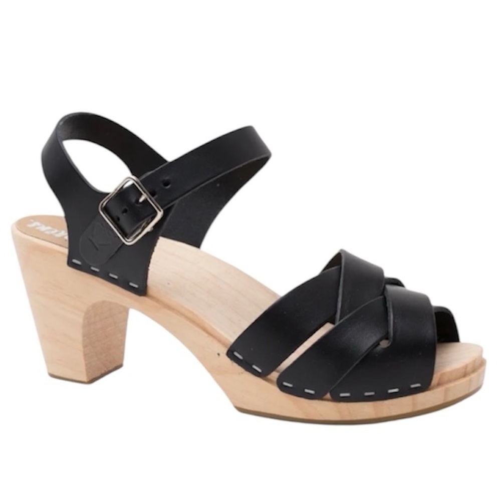 Sandgrens | Women’s Black Rio Grande High-Rise Clog Sandals Size 8 NWOB